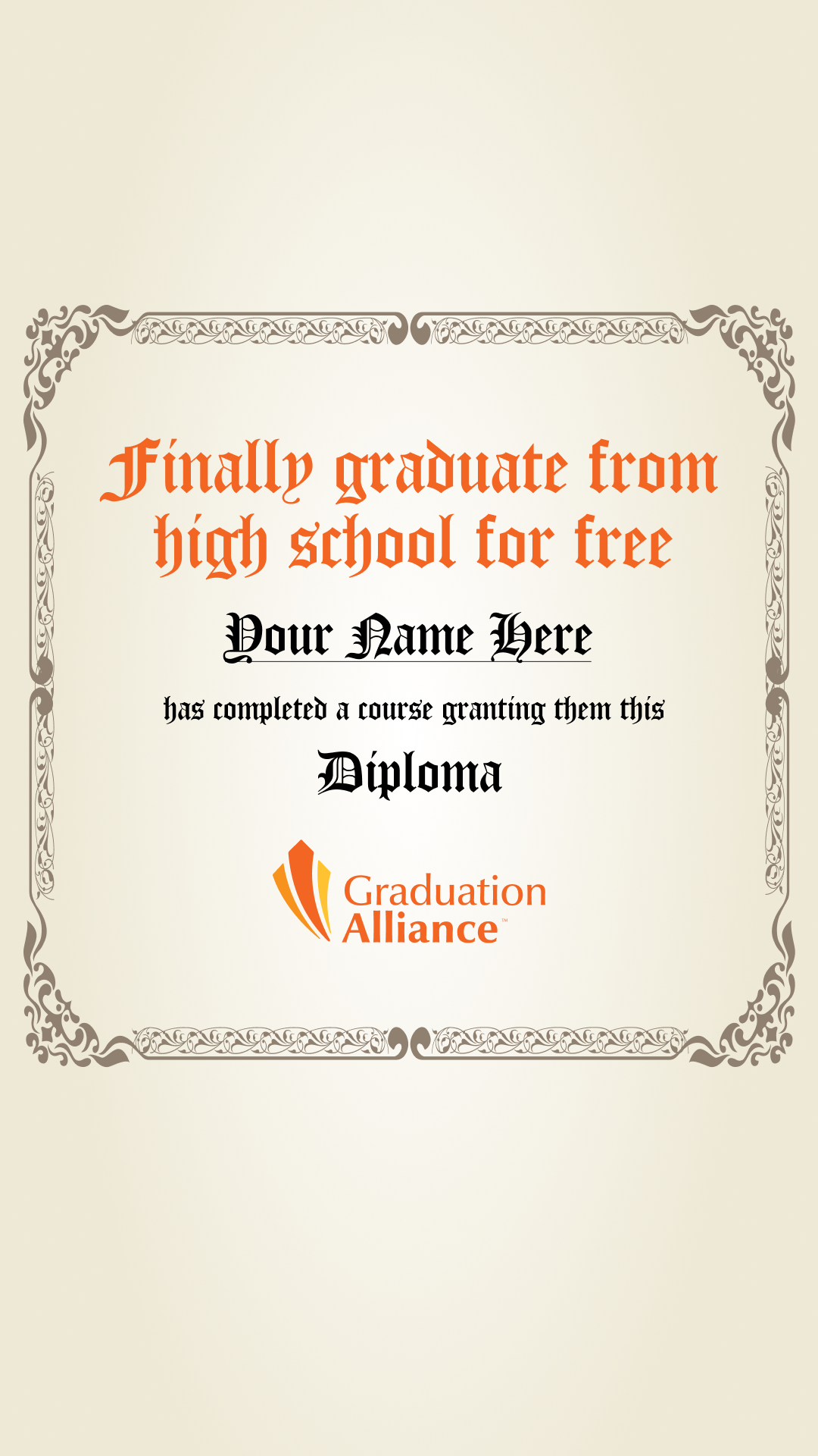 Graduation Alliance Facebook ad