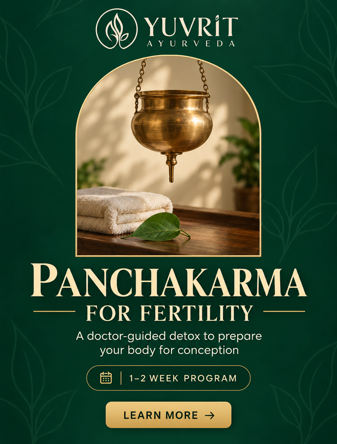 Yuvrit Ayurveda Facebook ad: Panchakarma for Fertility | Book A Consultation