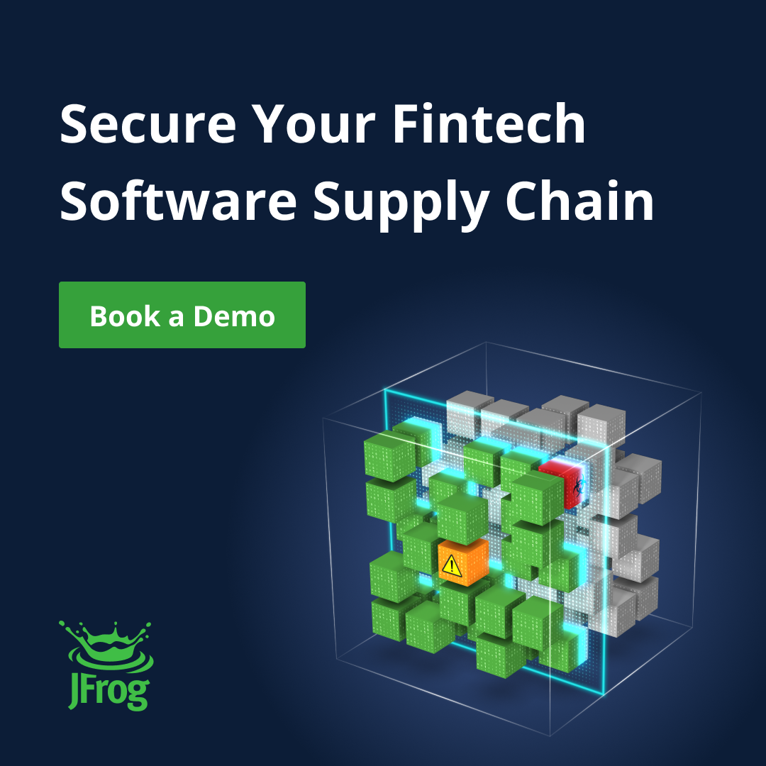 JFrog Facebook ad: Book a Demo
