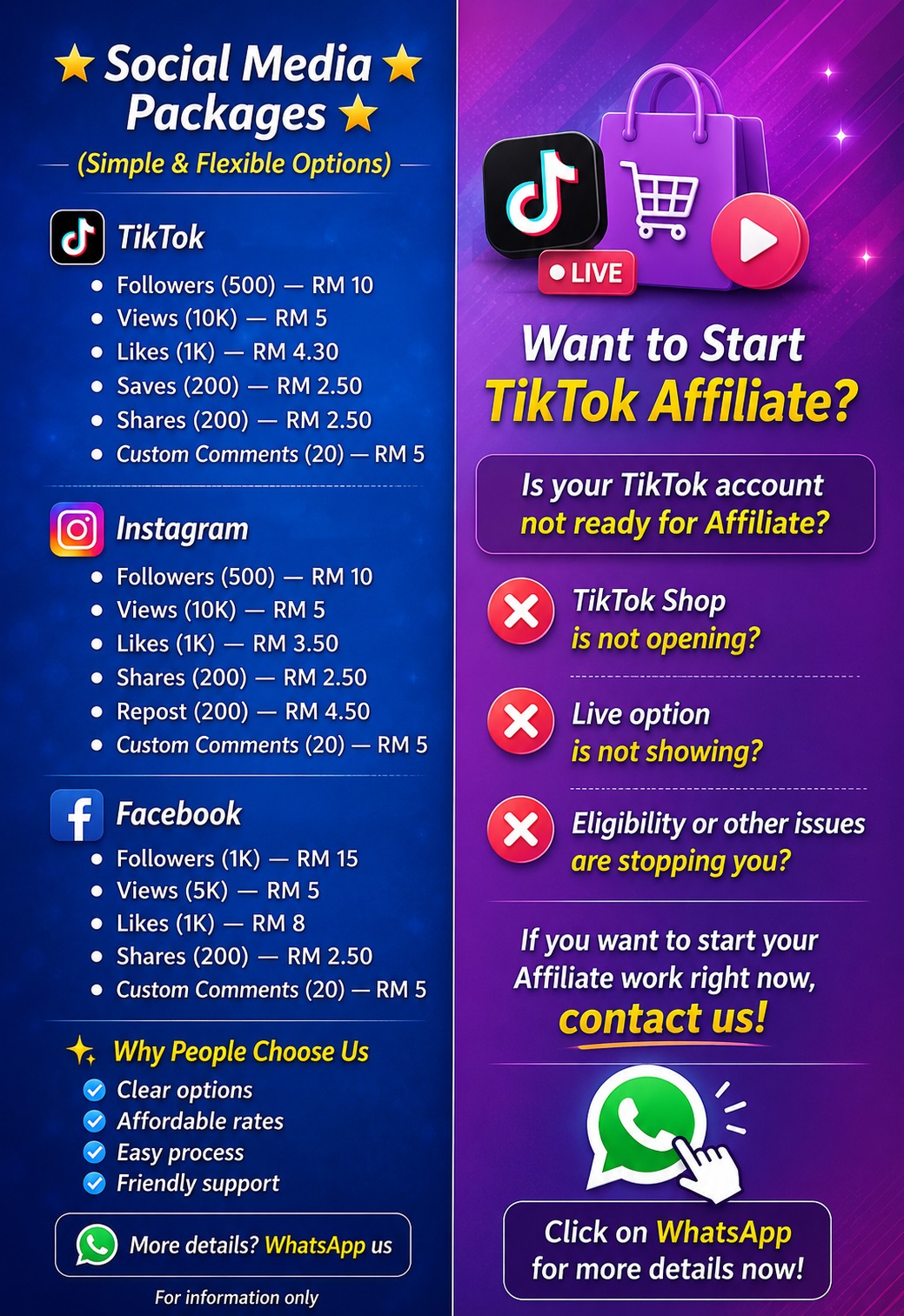 Digital Narang Ads Agency Facebook ad: Grow Your Social Media or Start TikTok Affiliate!