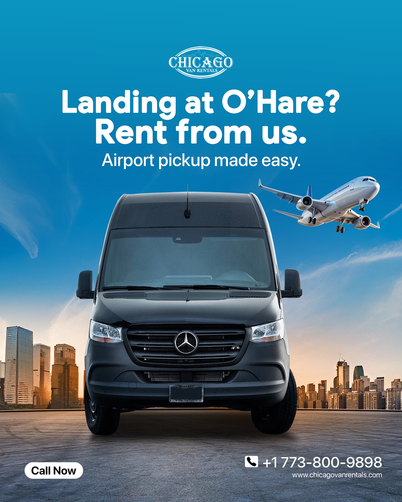 Chicago Van Rentals Facebook ad from May 29, 2026