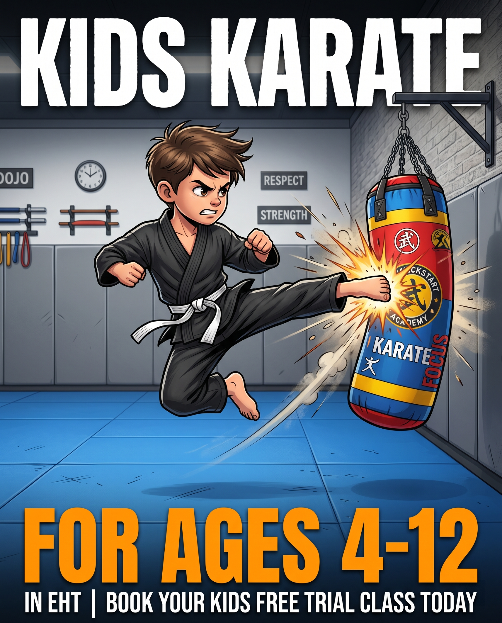 Modesto's Karate Academies -Egg Harbor Township, NJ Facebook ad: Free Kids Karate Class in Egg Harbor Township