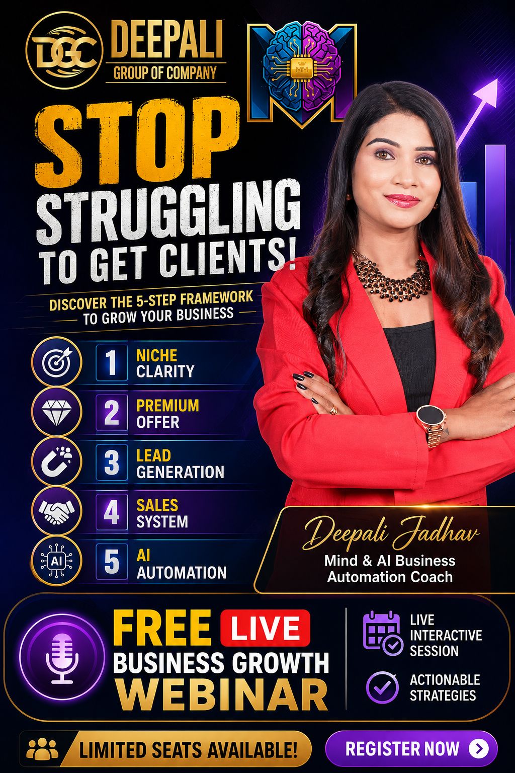 Deepali Jadhav coach Facebook ad: Coaches, Trainer & Business Consultant: Want More Clients…