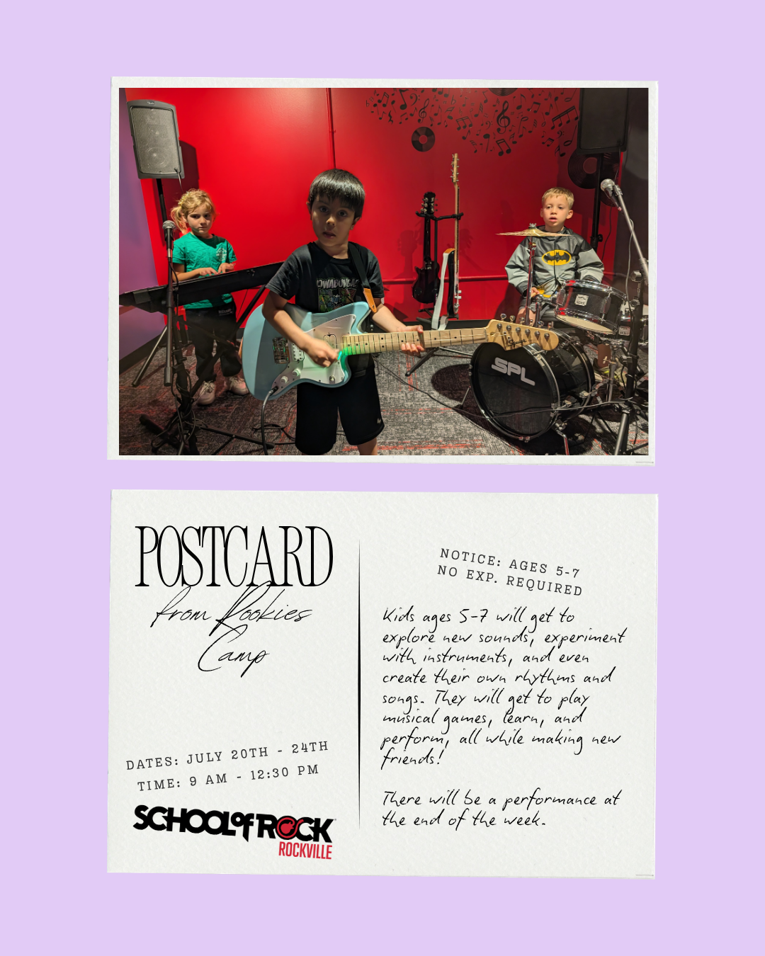 School of Rock Rockville Facebook ad: There is still time to sign up for…