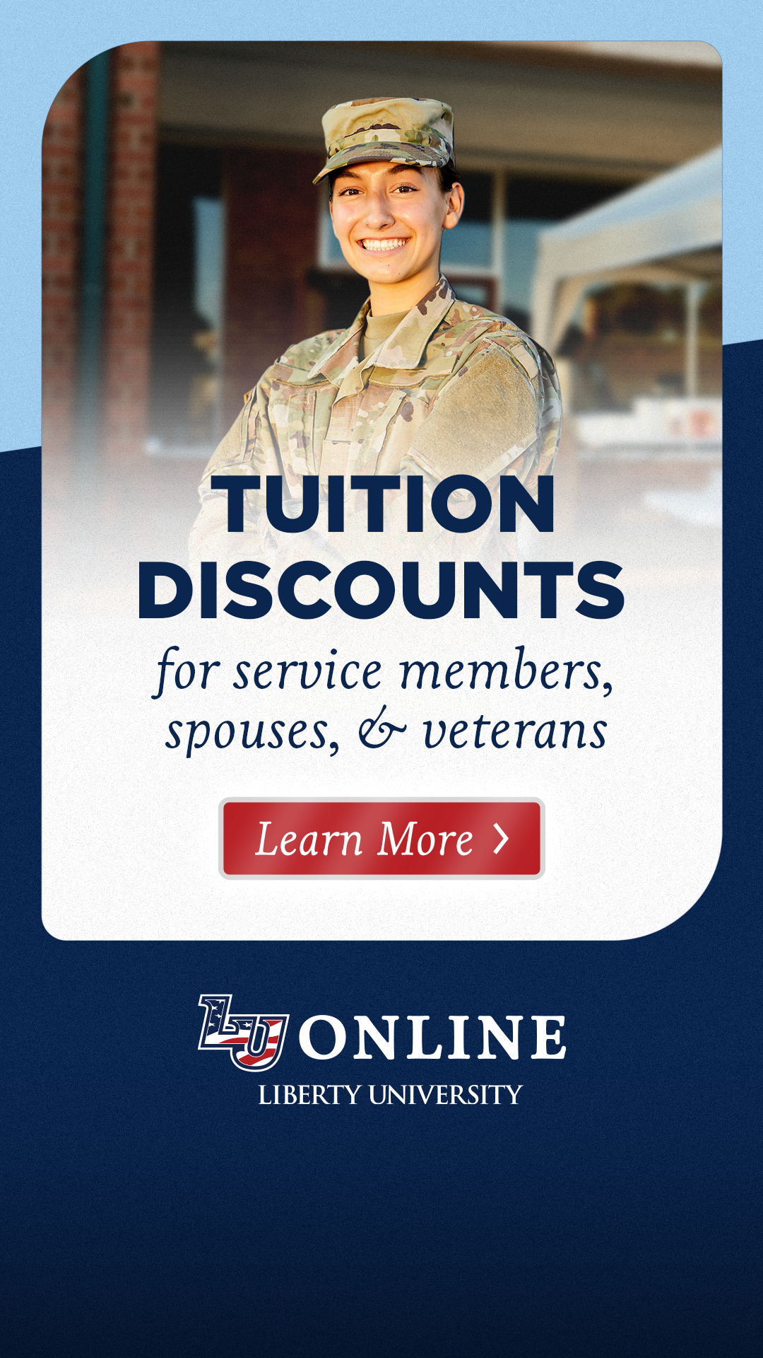 Liberty University Online Programs Facebook ad