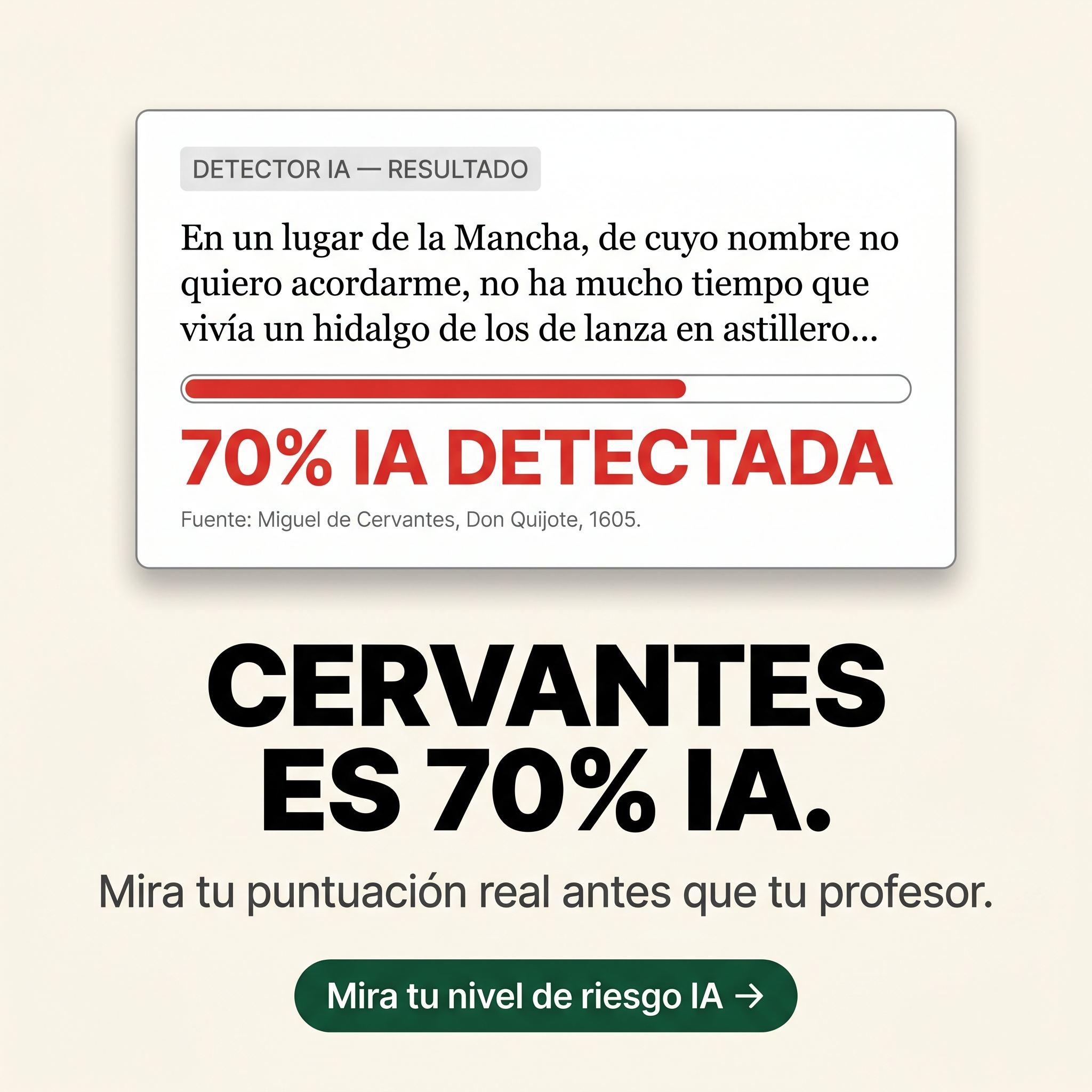 ClearSai Facebook ad: Revisa tu ensayo antes que tu profesor