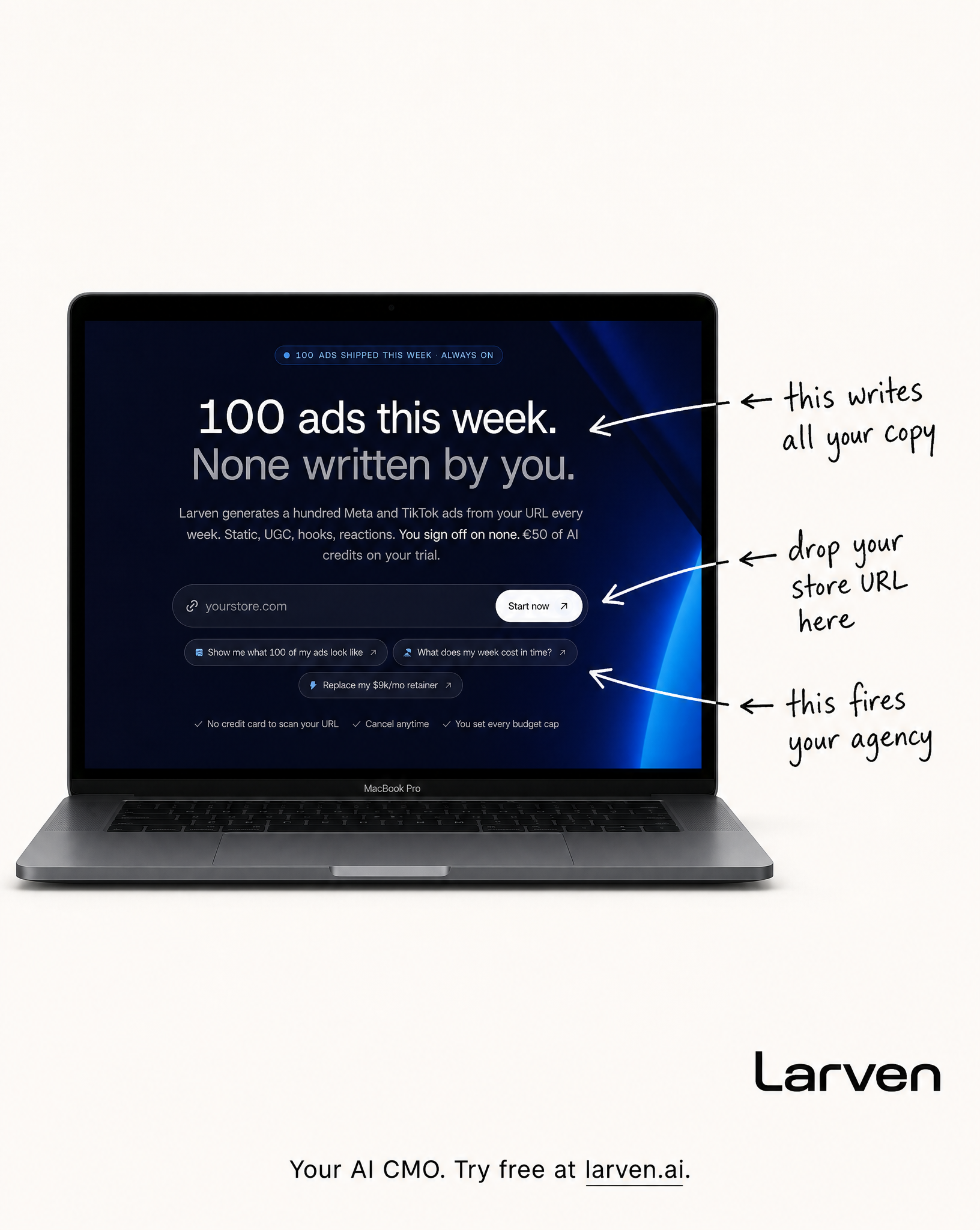 Larven AI Facebook ad