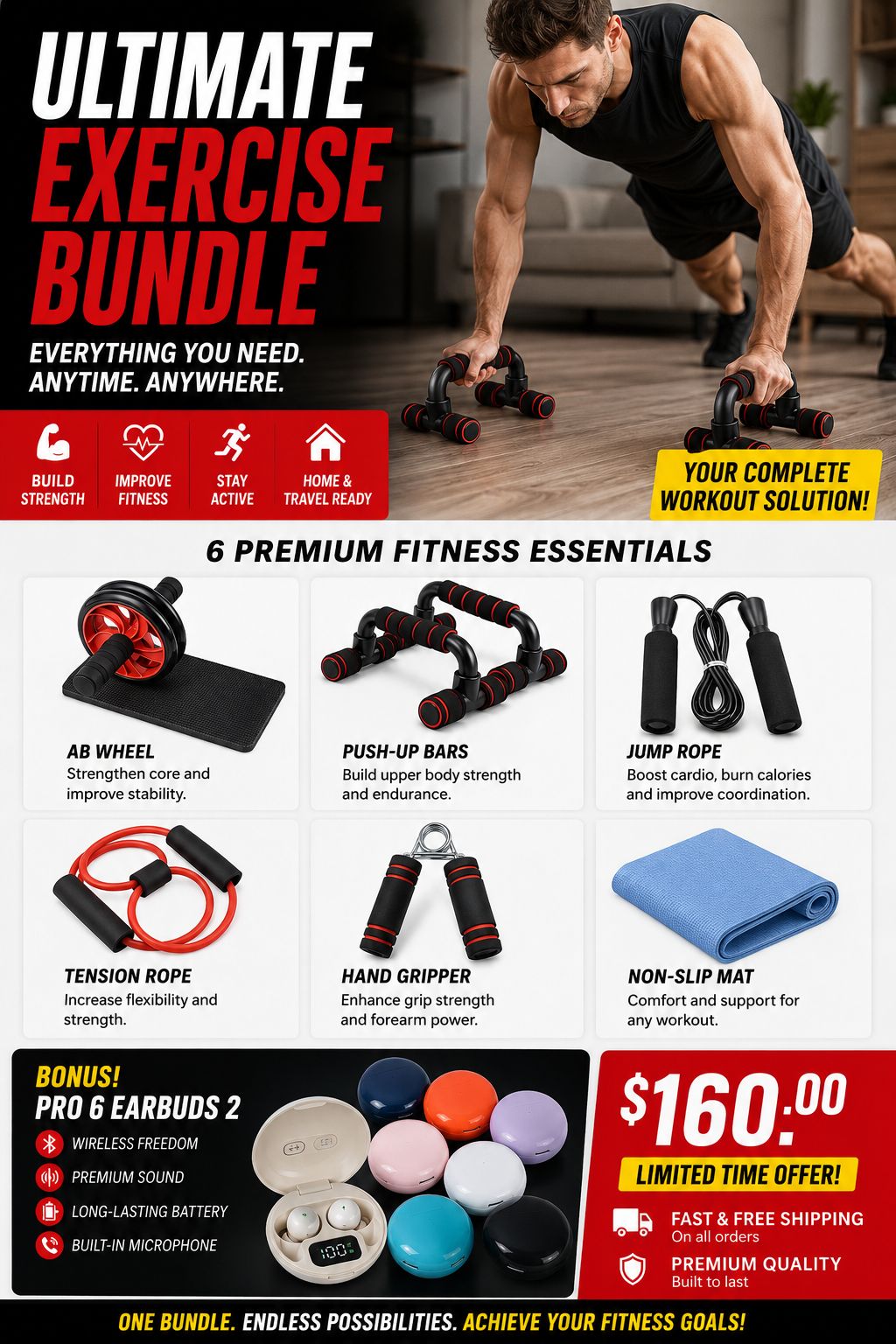 Foxy's Imports Facebook ad: Ultimate Fitness Bundle $160.00