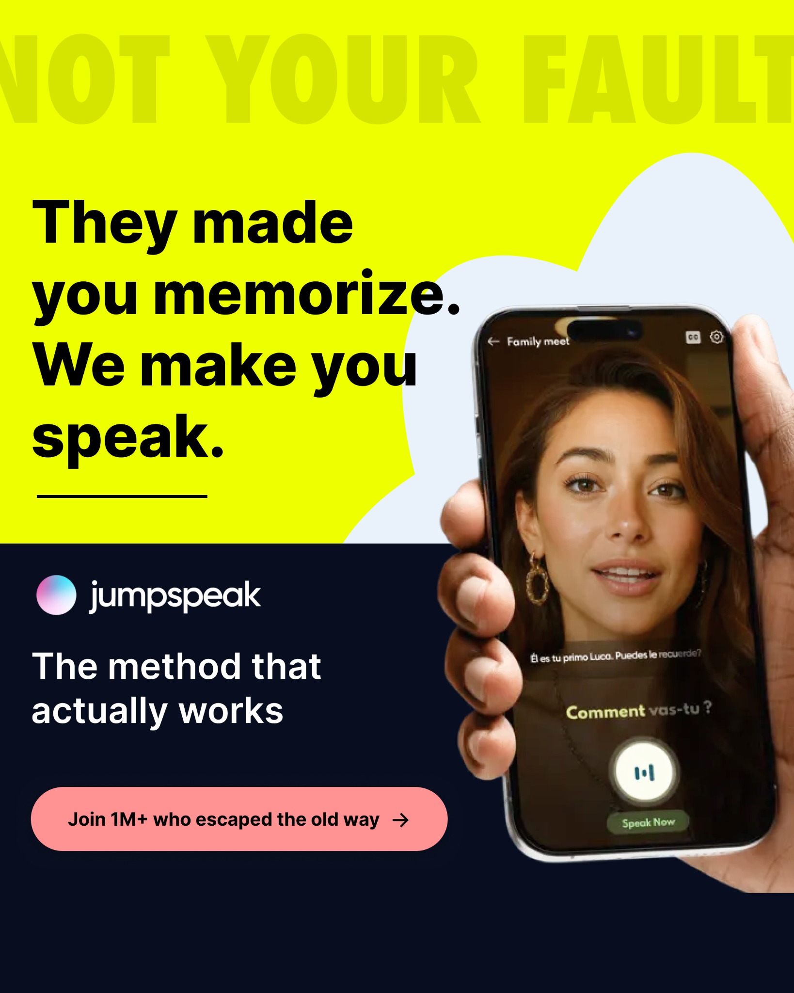 Jumpspeak Facebook ad