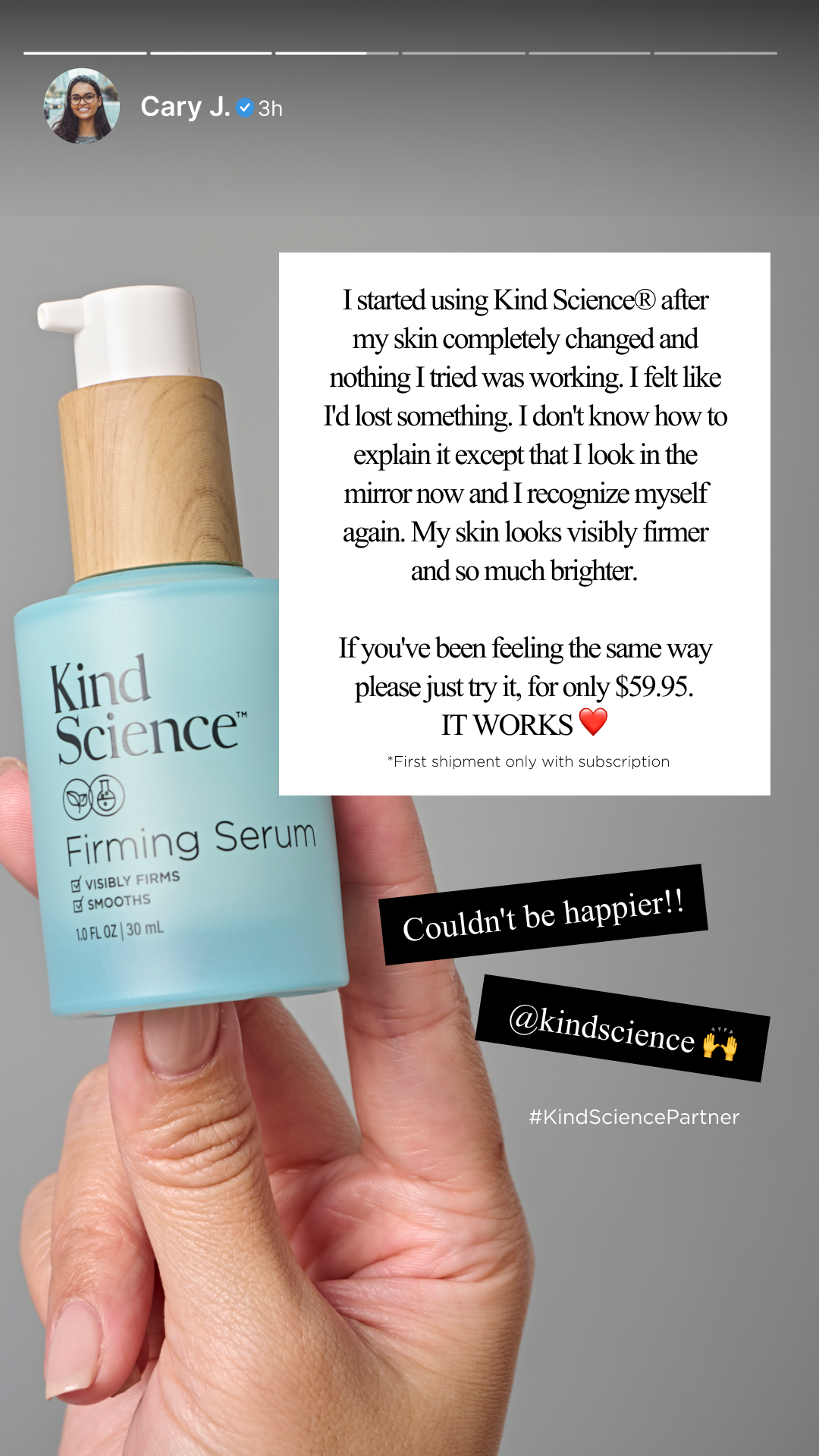 Kind Science Facebook ad