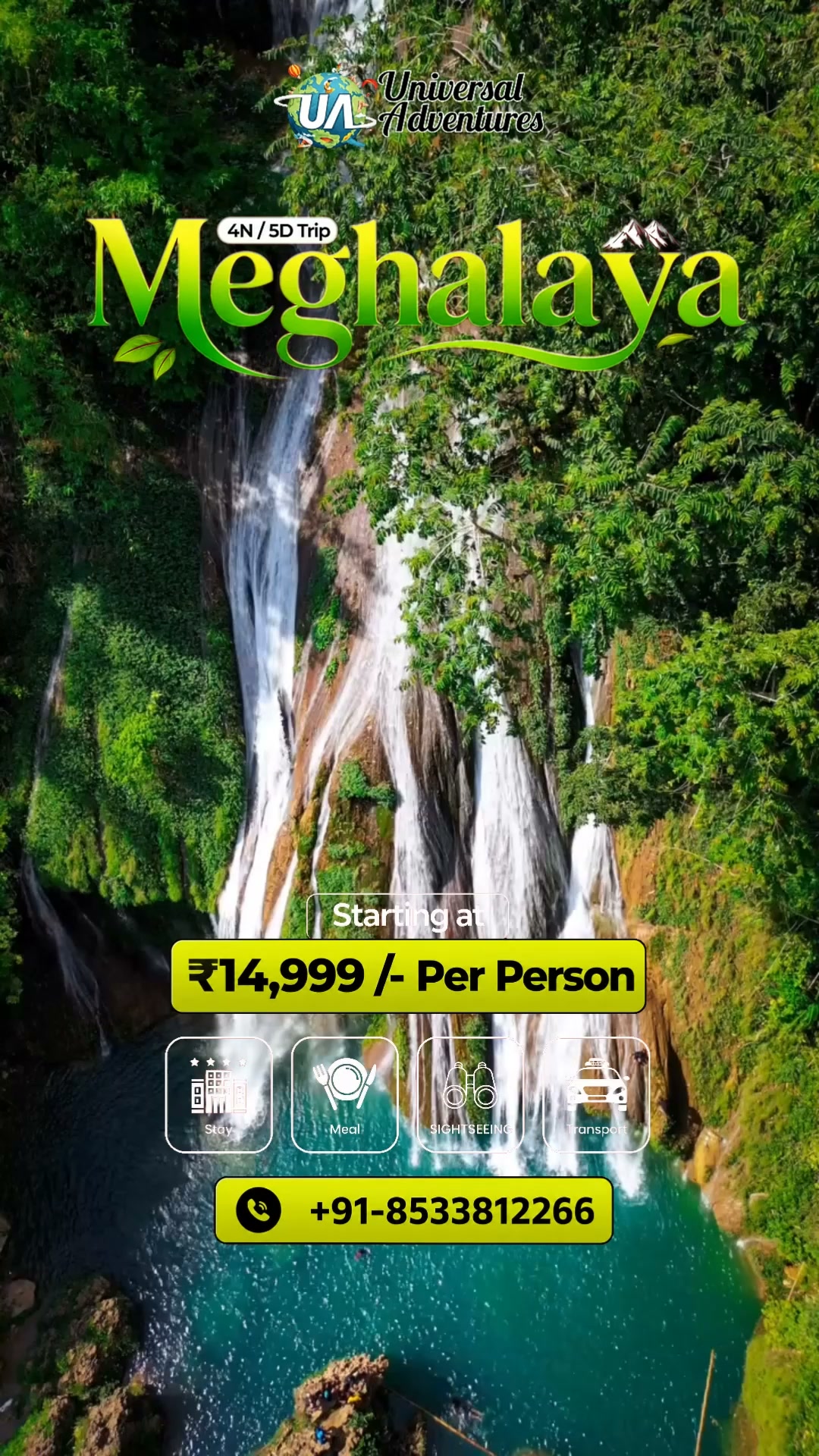 Universal Adventures Facebook ad: Mghalaya Group and private tour this year