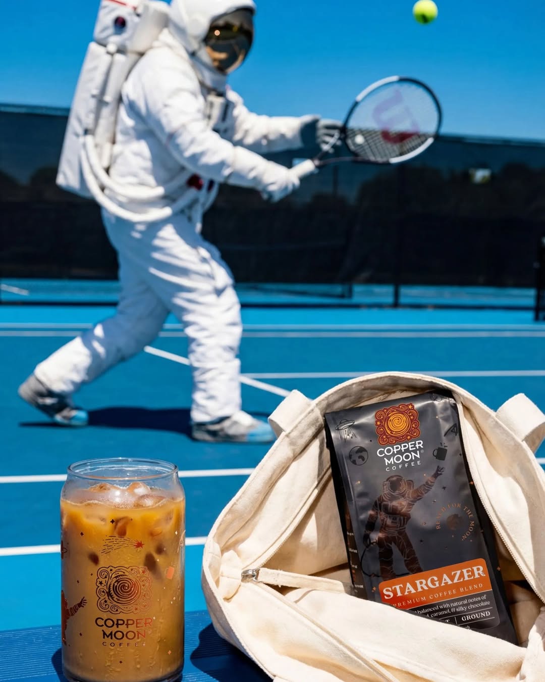 Copper Moon Coffee Facebook ad: Smooth Coffee. Family Owned.
