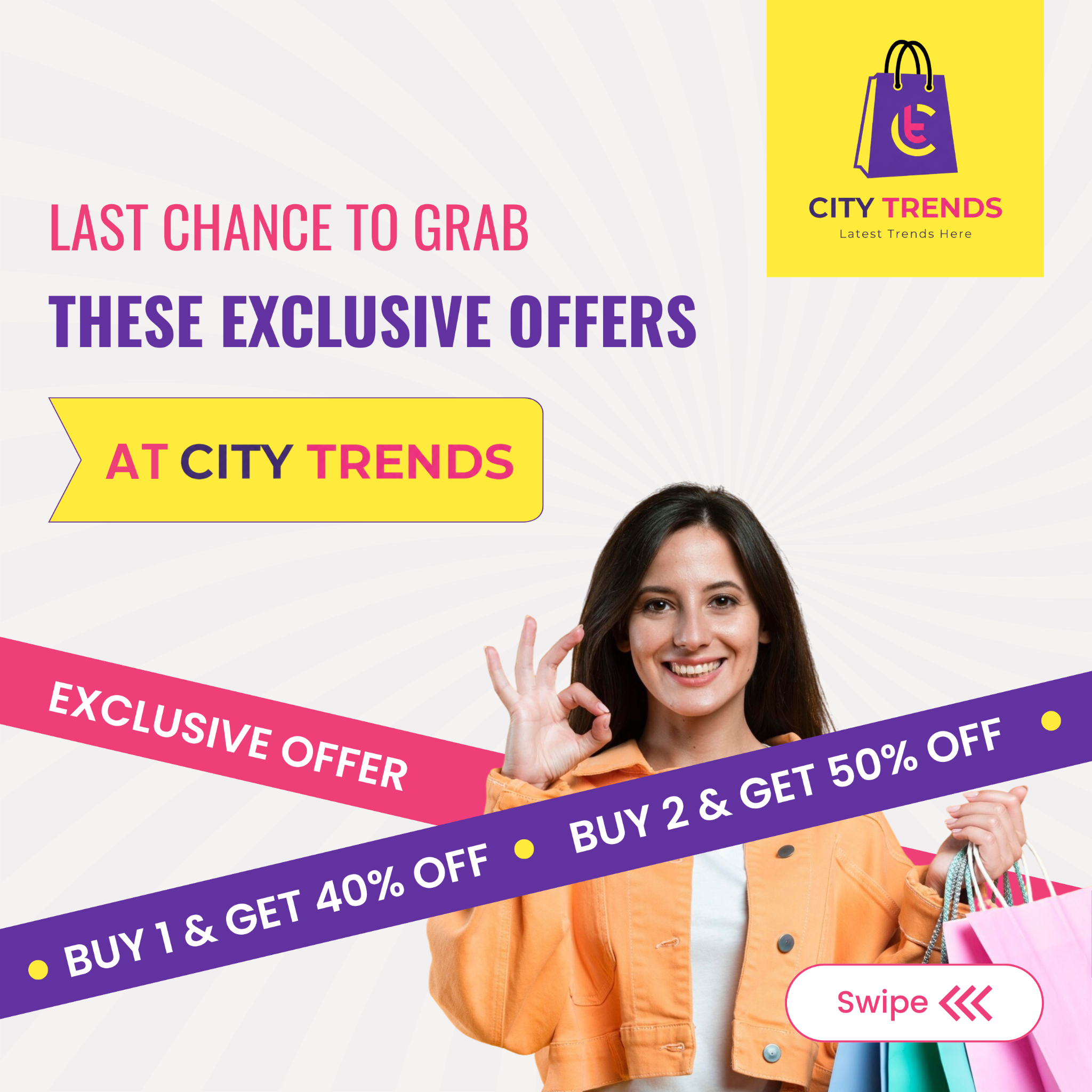 City Trends Facebook ad: Buy 1 & Get 40% OFF or Buy…