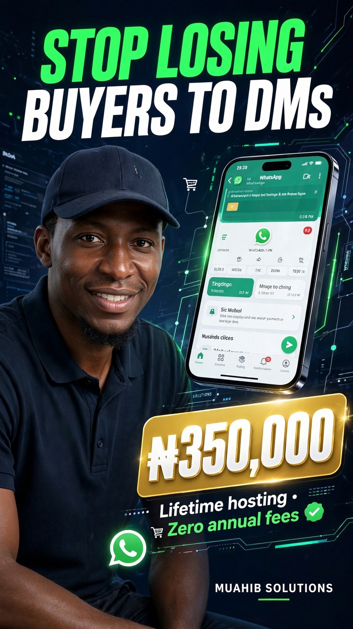 Muahibsolutions Facebook ad: Get a Professional Business Website for just ₦350,000.