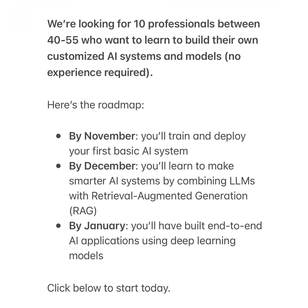 Zero To Mastery Facebook ad: Don’t Just Use AI. Build It.