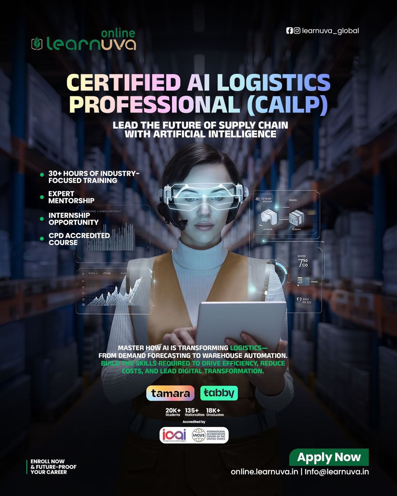 Learnuva Global Facebook ad: Join Certified AI Logistics Professional