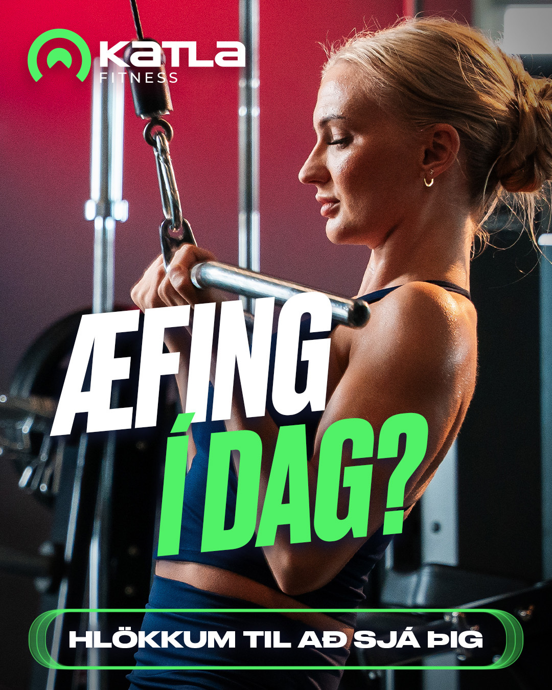 Katla Fitness Facebook ad: Æfing í dag?