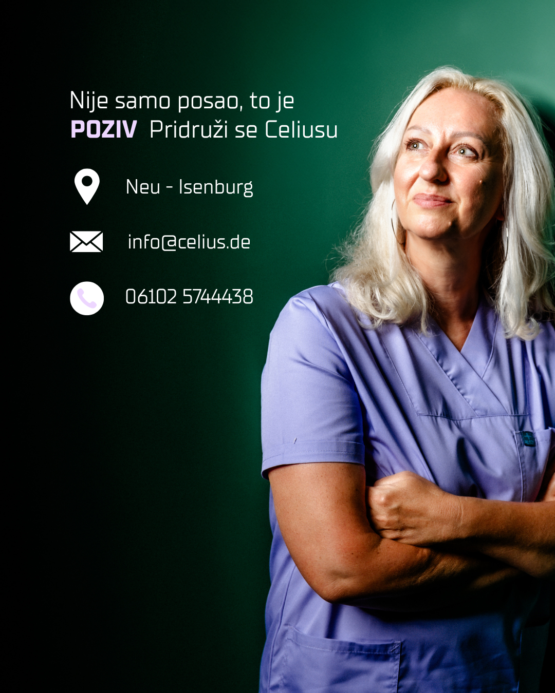 Celius Intensivpflege Facebook ad: Deine Leistung verdient mehr