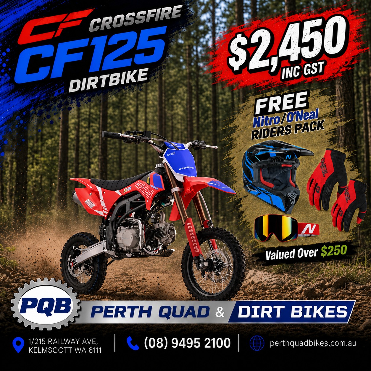 Perth Quad Bikes Facebook ad from Sep 3, 2026