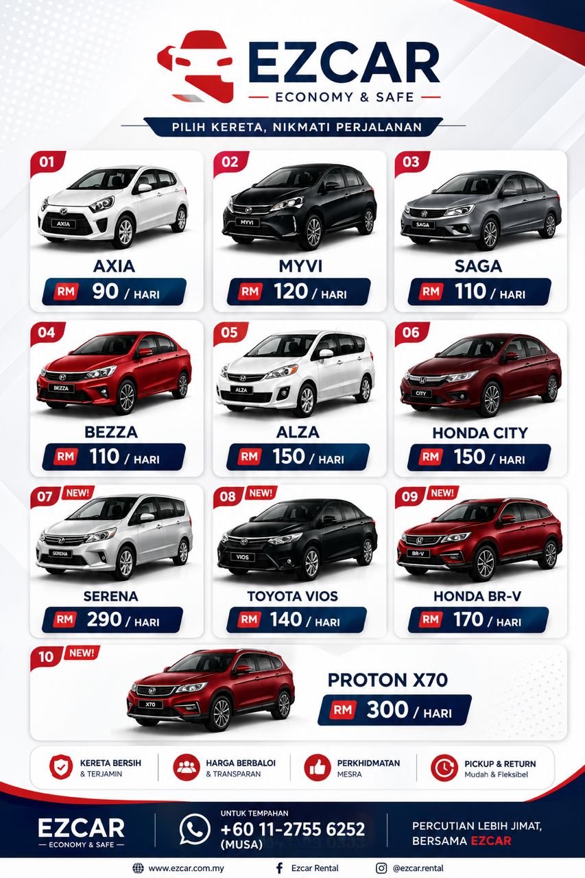 Kereta Sewa Negeri Sembilan Facebook ad: Book Now