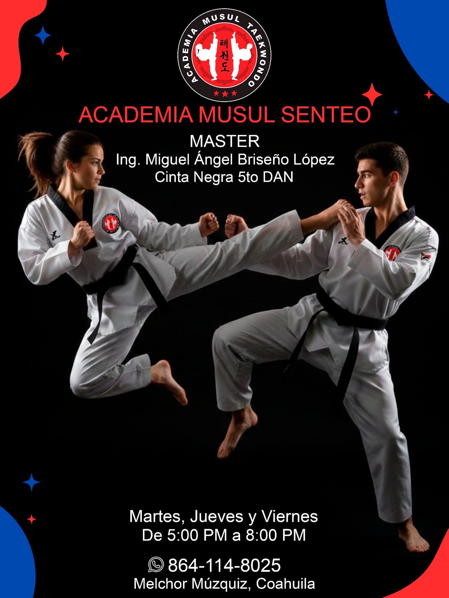 Musul Taekwondo Múzquiz Facebook ad: Forma carácter, disciplina y seguridad en tus hijos…