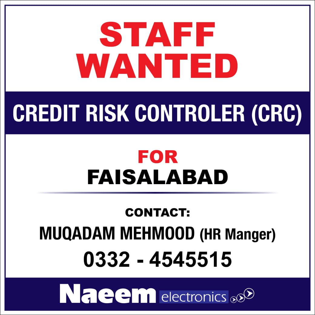 Naeem Electronics Pvt. Ltd Facebook ad: Naeem Electronics (Pvt) Ltd is looking for a…