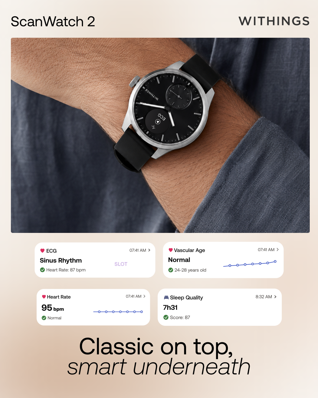 Withings Facebook ad: A watch that watches over you.