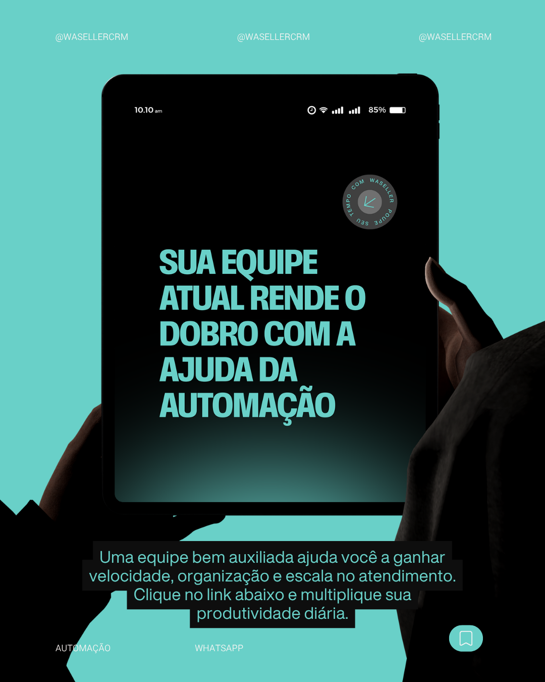 Waseller Facebook ad: Teste grátis.