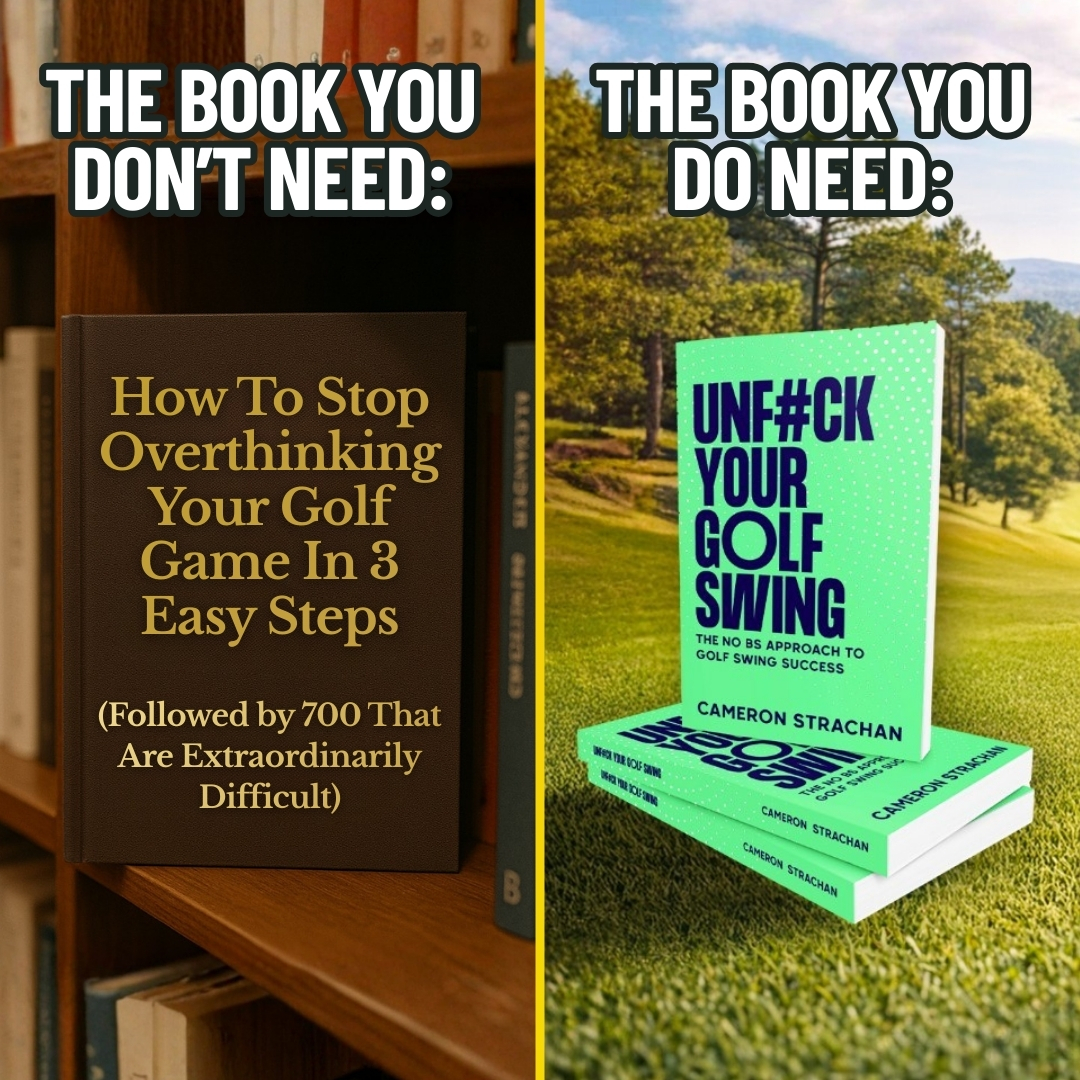 Cameron Strachan Golf Facebook ad: Finally Stop Overthinking Your Swing