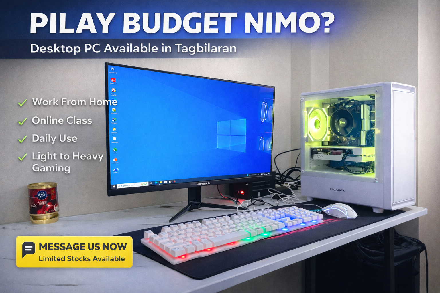 FGPC Computer Store Facebook ad: Chat With Us About Your Budget
