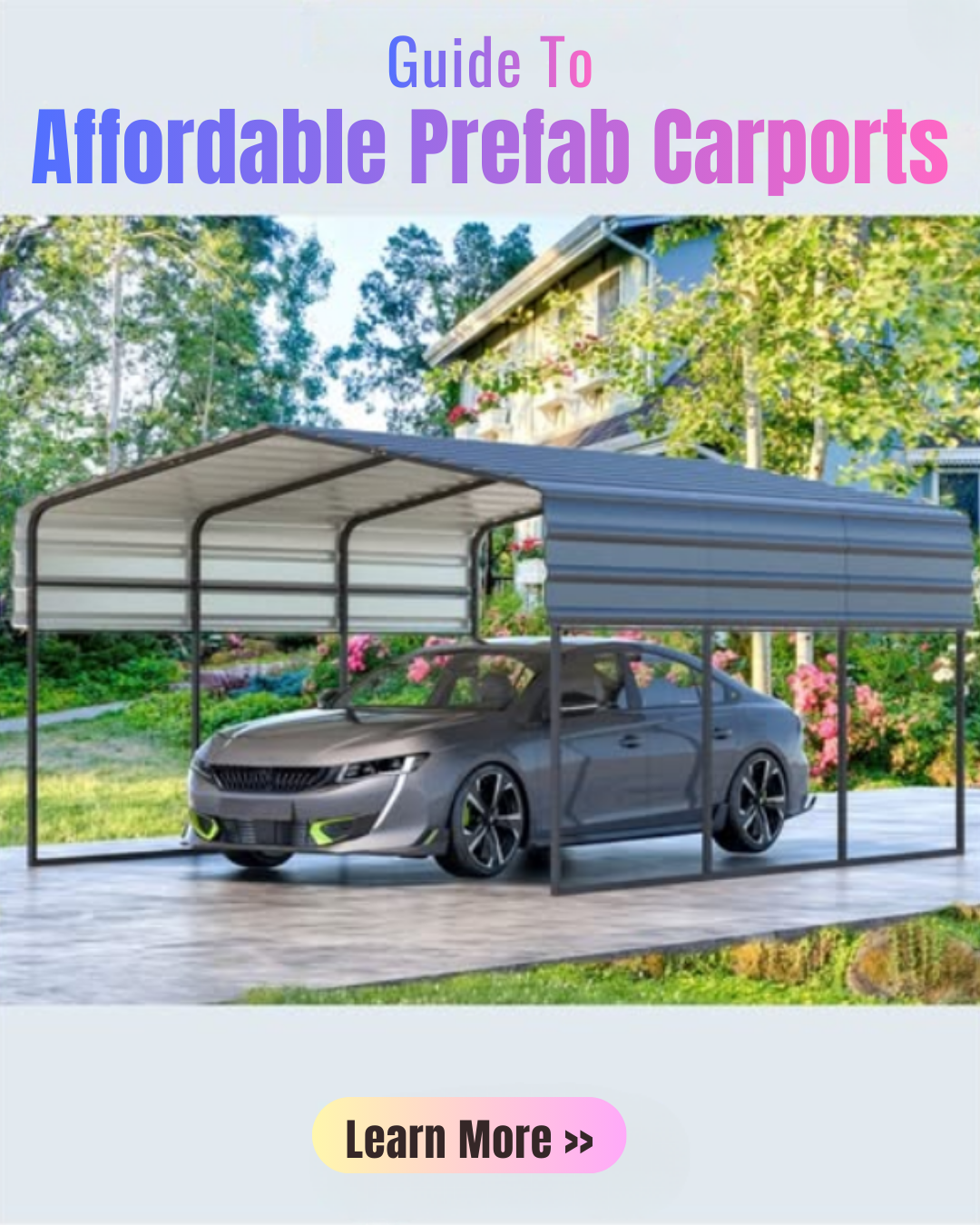 WheelHub Stories Facebook ad: Learn About Affordable Prefab Carports
