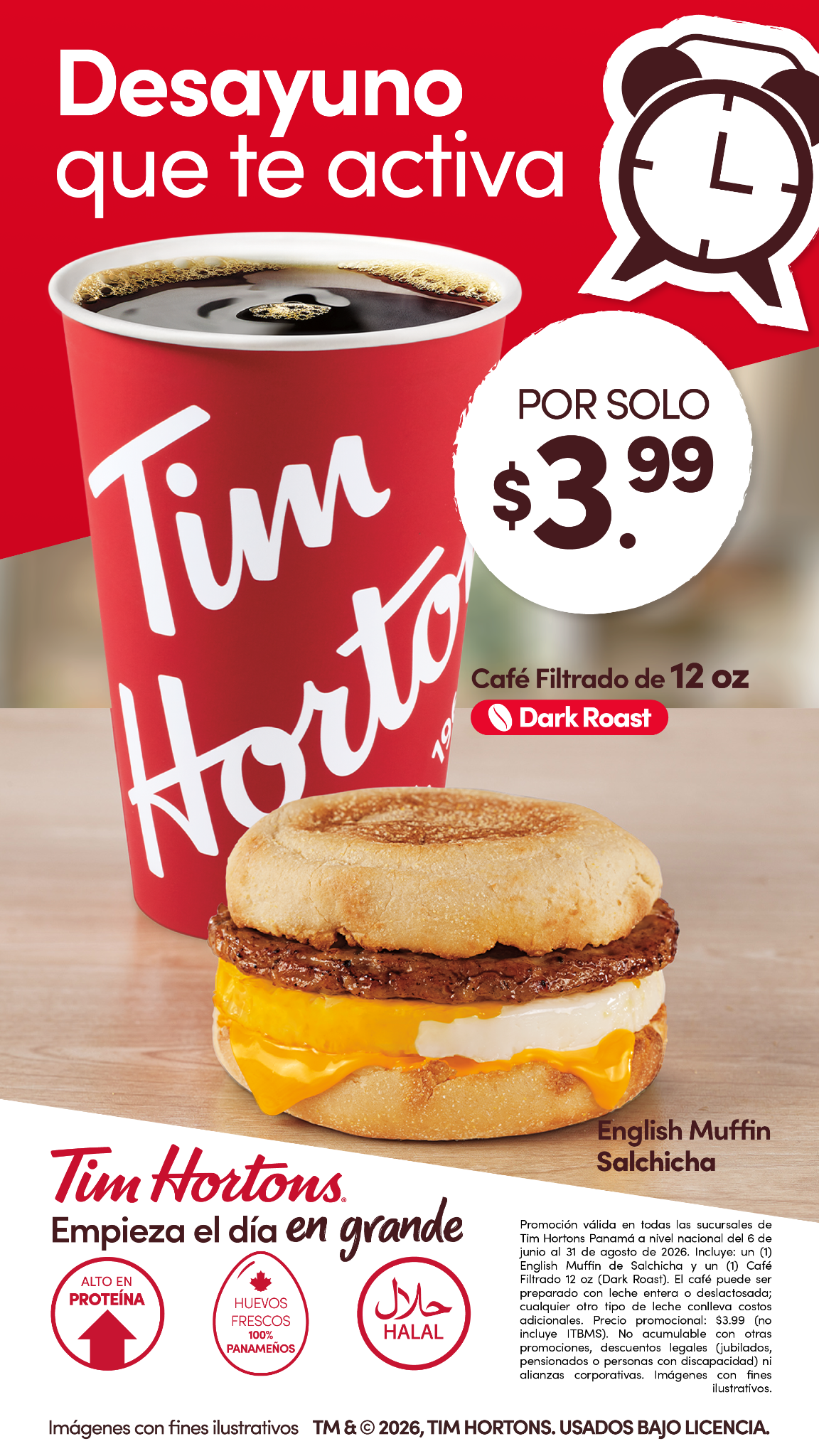 Tim Hortons Panamá Facebook ad: Tim Hortons | 12 de Octubre · Panama City, Panama