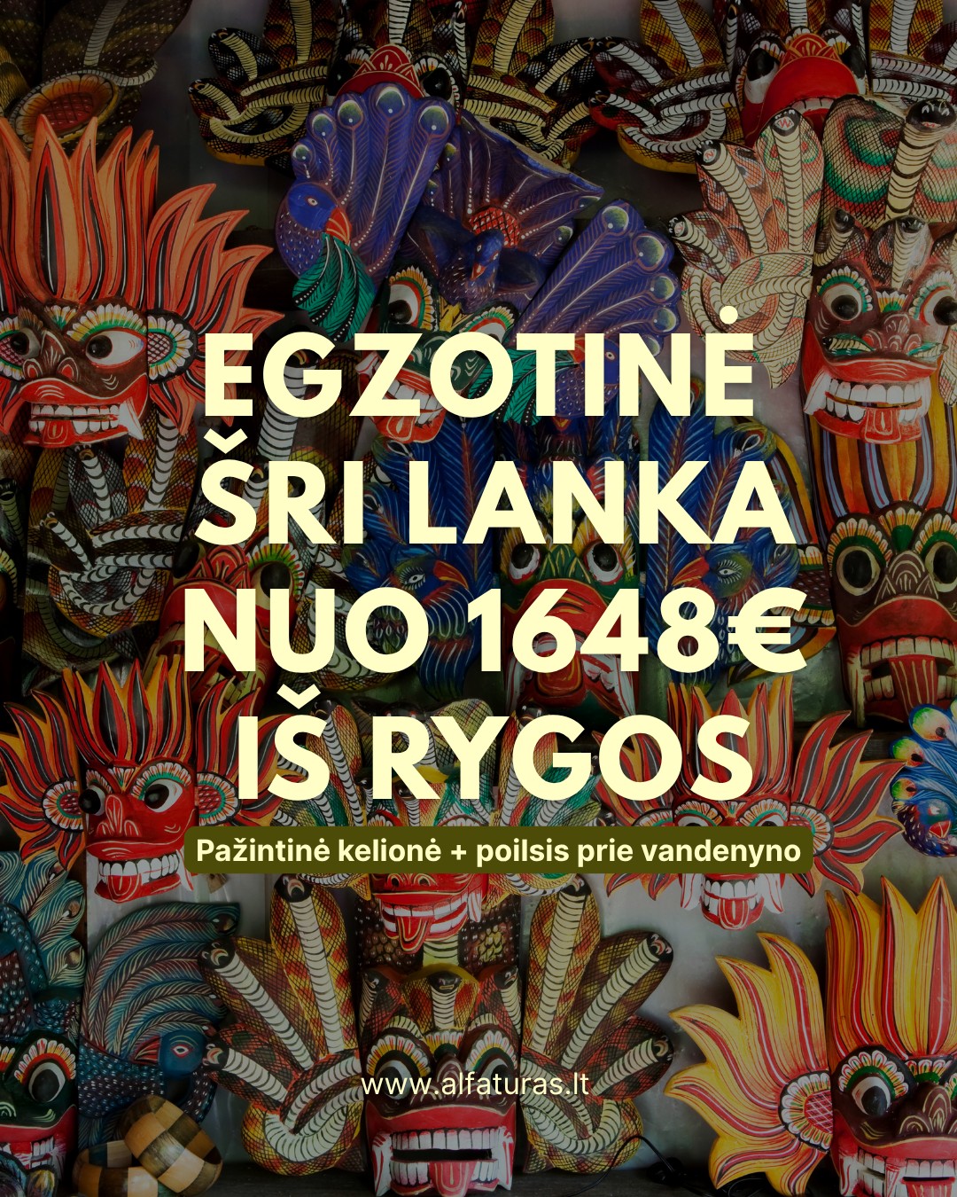 Alfaturas Facebook ad: Egzotinė pažintinė kelionė į Šri Lanką su poilsiu…
