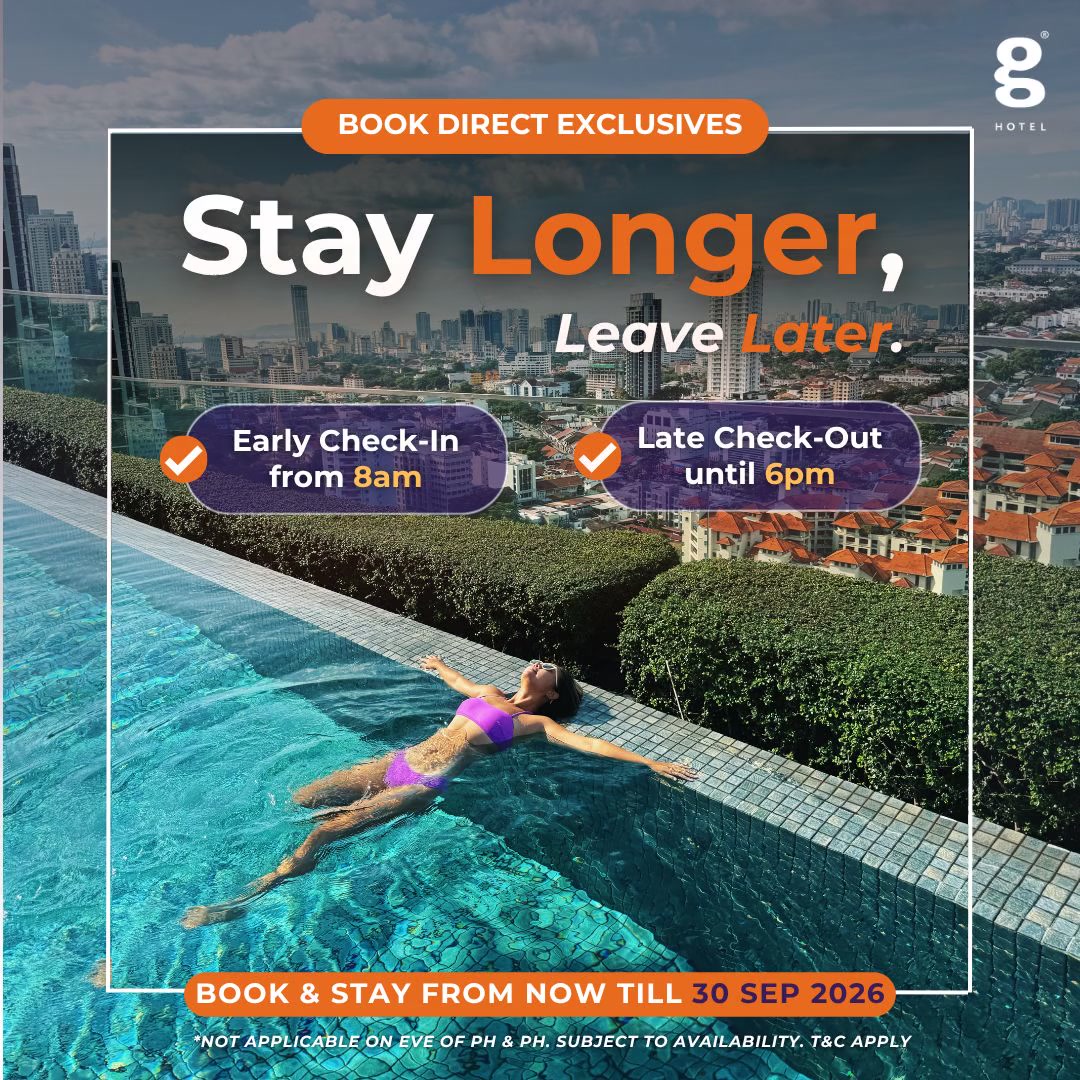 G Hotel Kelawai Facebook ad: Up to 34-Hour Stay!