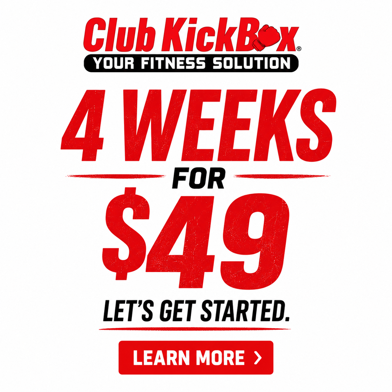 Club Kickbox Central Facebook ad