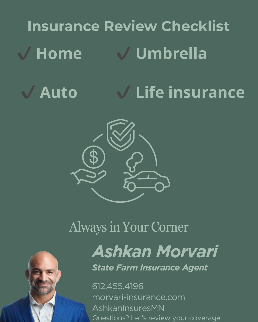 Ashkan Morvari - State Farm Insurance Agent Facebook ad: Home, Auto Insurance & More in MN | Ashkan Morvari, State…