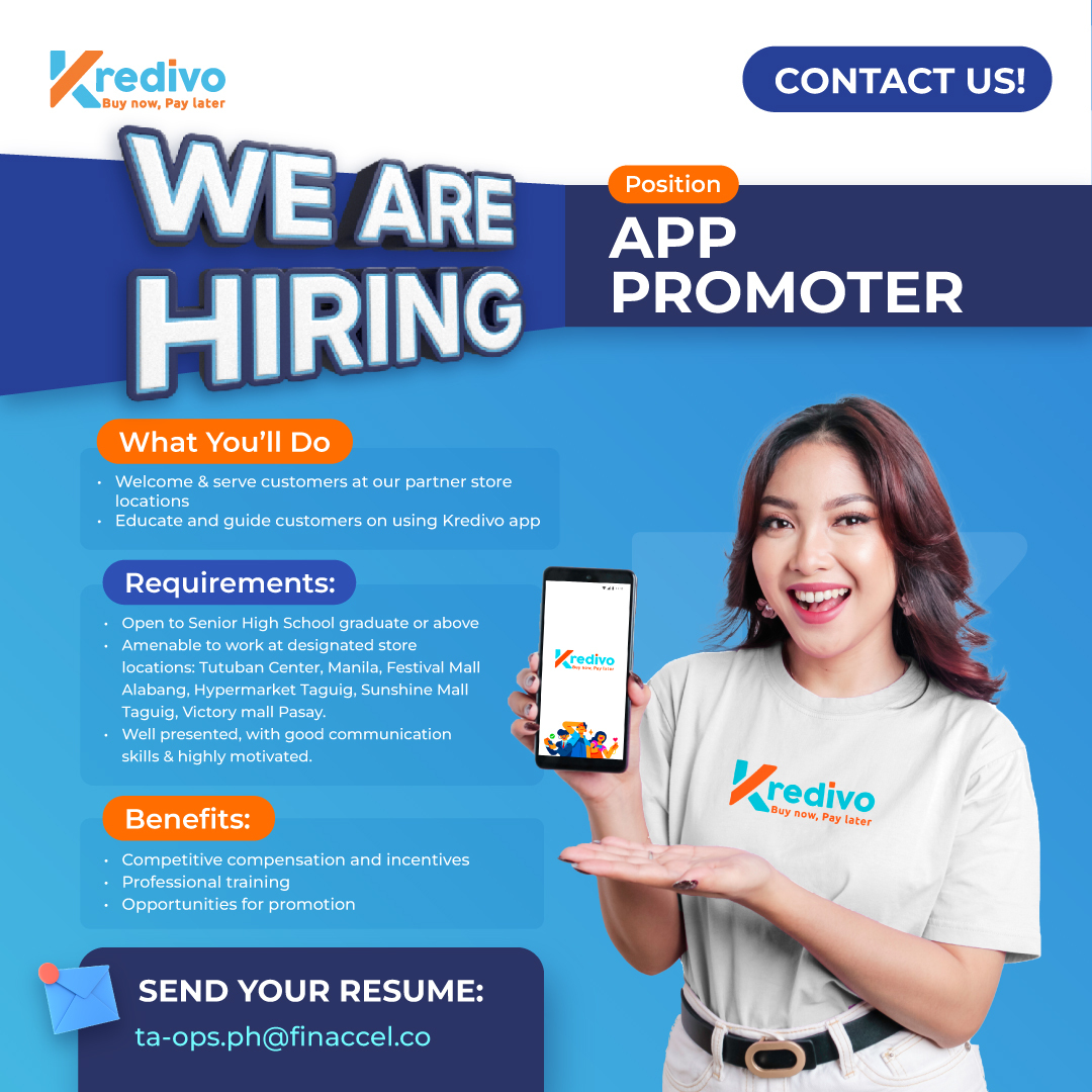 Kredivo Philippines Facebook ad: Are you friendly, tech-savvy, and love talking to people…