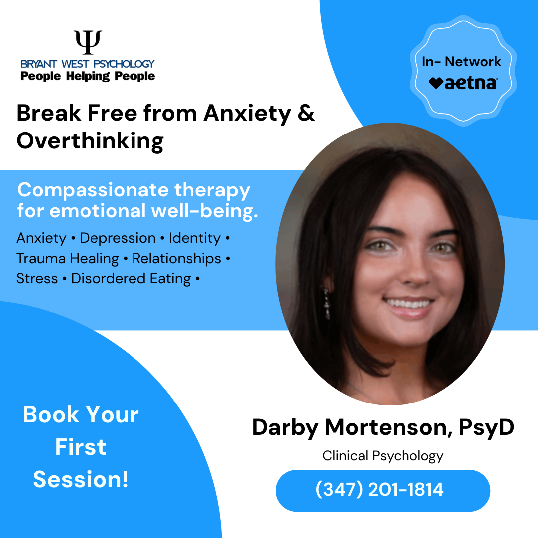 Bryant West Psychology in the Heart of New York City Facebook ad: Book now!