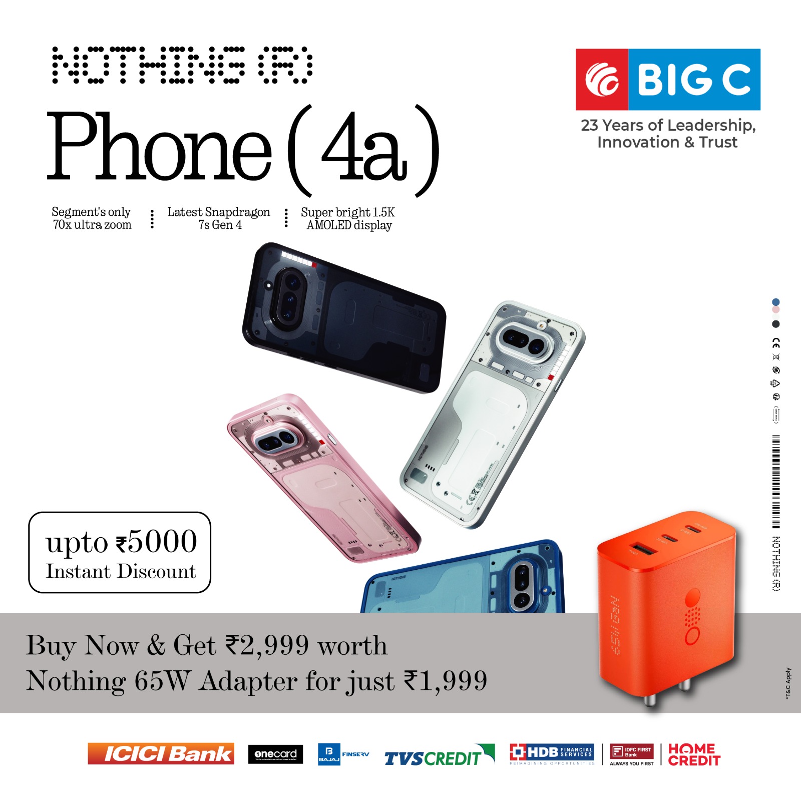 BigC Mobiles Facebook ad: Nothing Phone 4a Launch Offers at Big C Mobiles