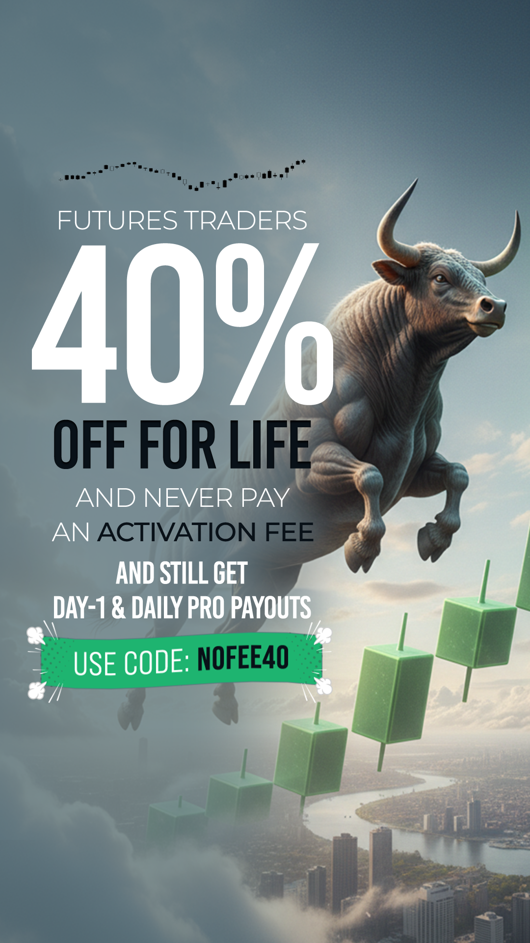 Take Profit Trader Facebook ad: Program Update: 3 Days to Pass!