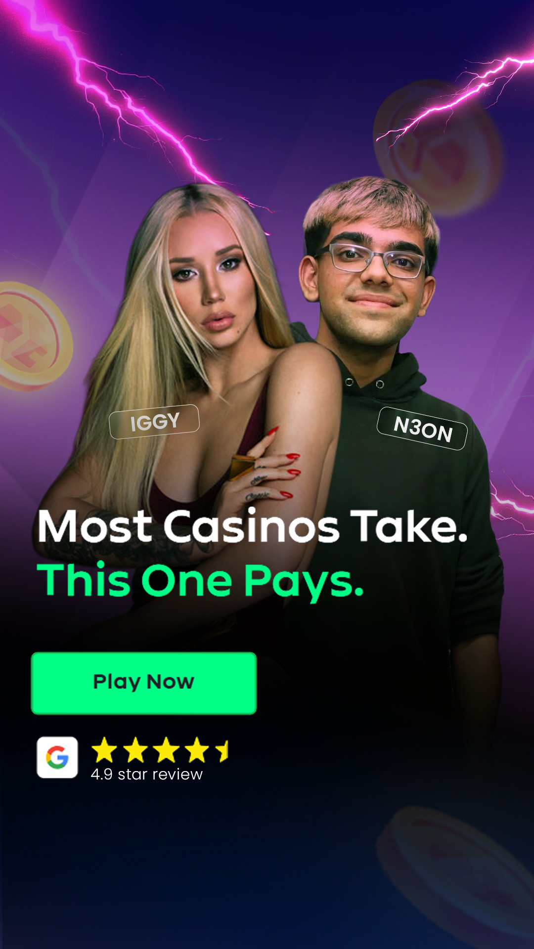 Gamdom Facebook ad