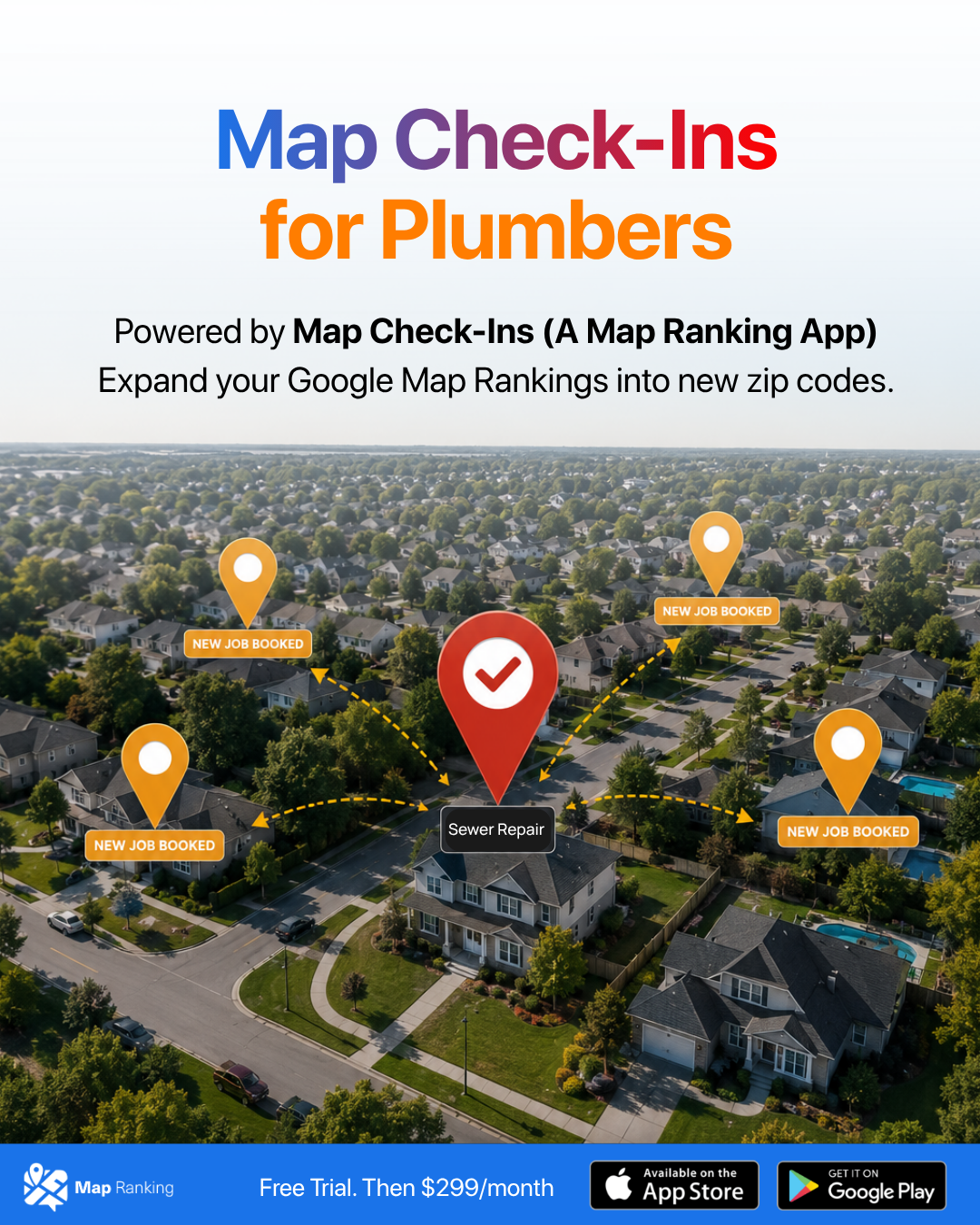 MapRanking Facebook ad: 7 Days Free Trial