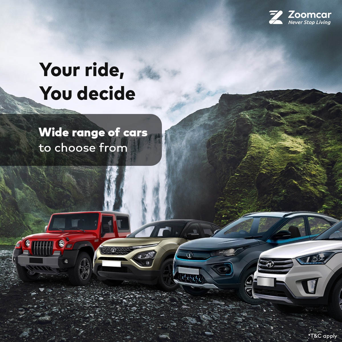 Zoomcar Facebook ad