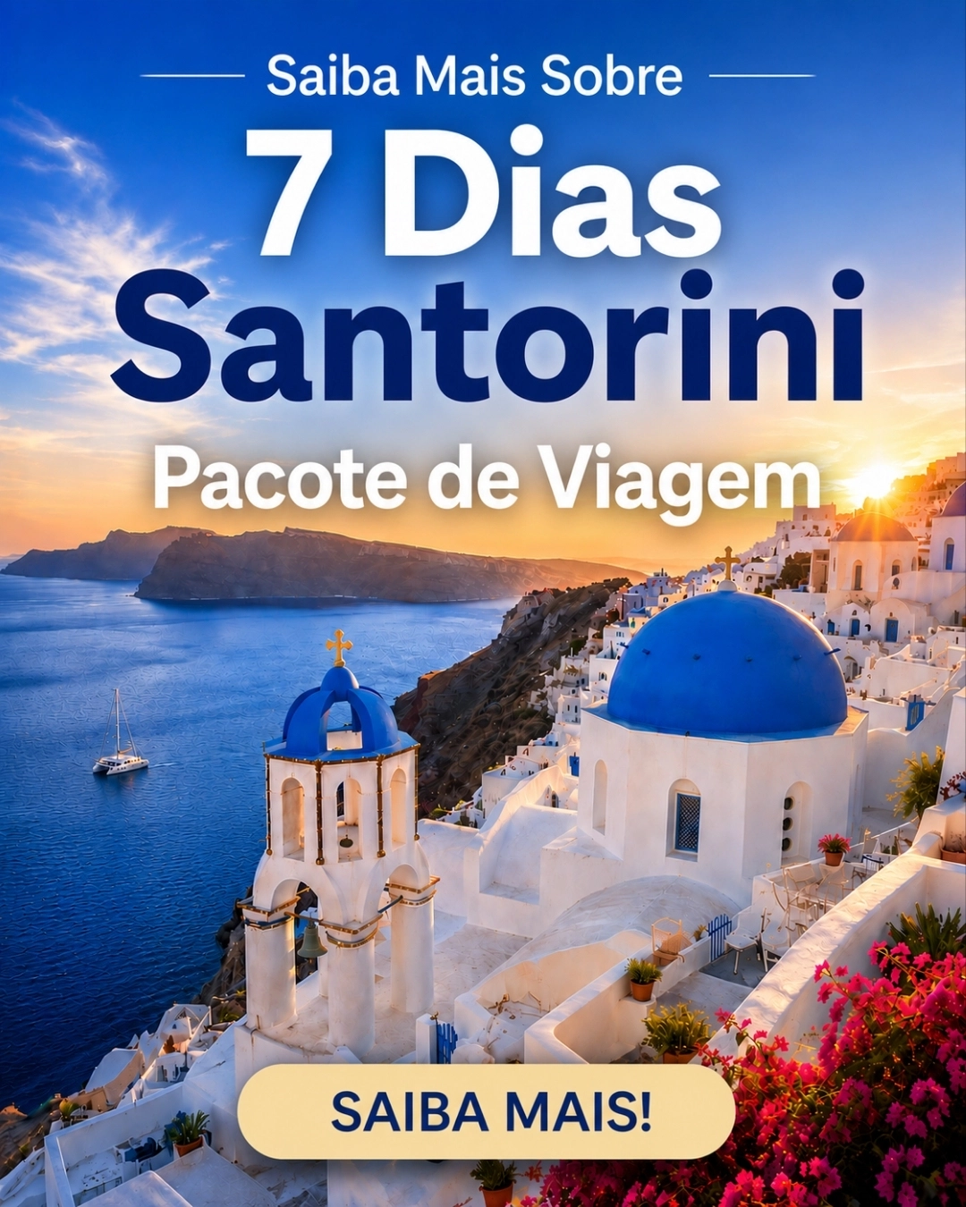 Discount District Facebook ad: Leia mais sobre o passeio de 7 dias em Santorini.