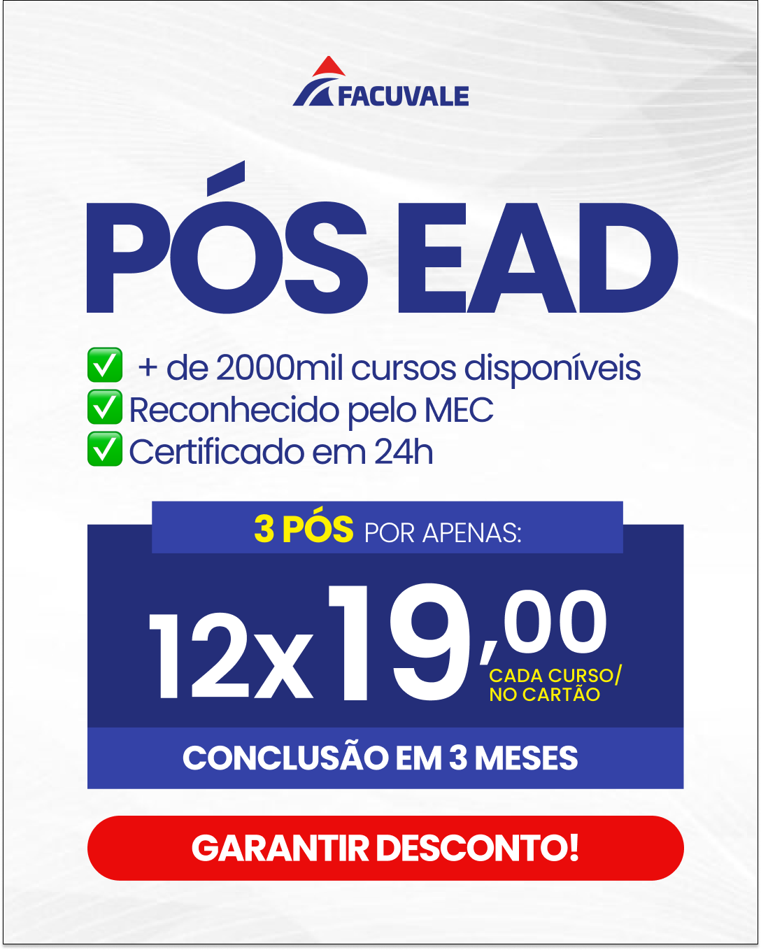 Facuvale Faculdade de Minas EaD Facebook ad