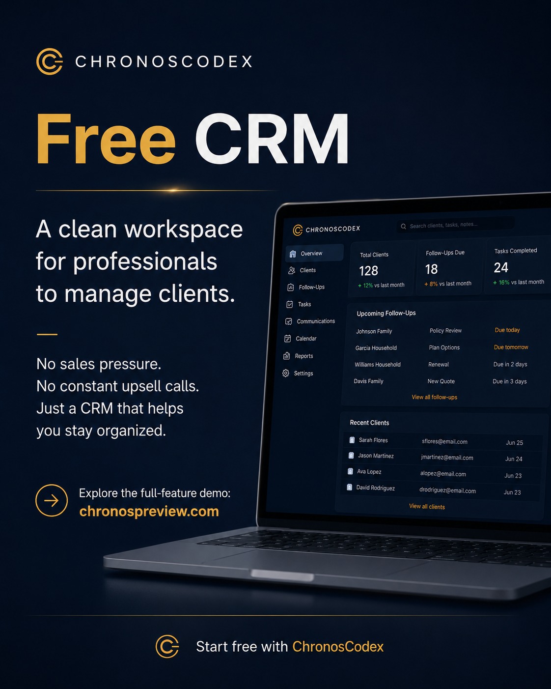 Chronos Codex CRM & Agency Management Facebook ad