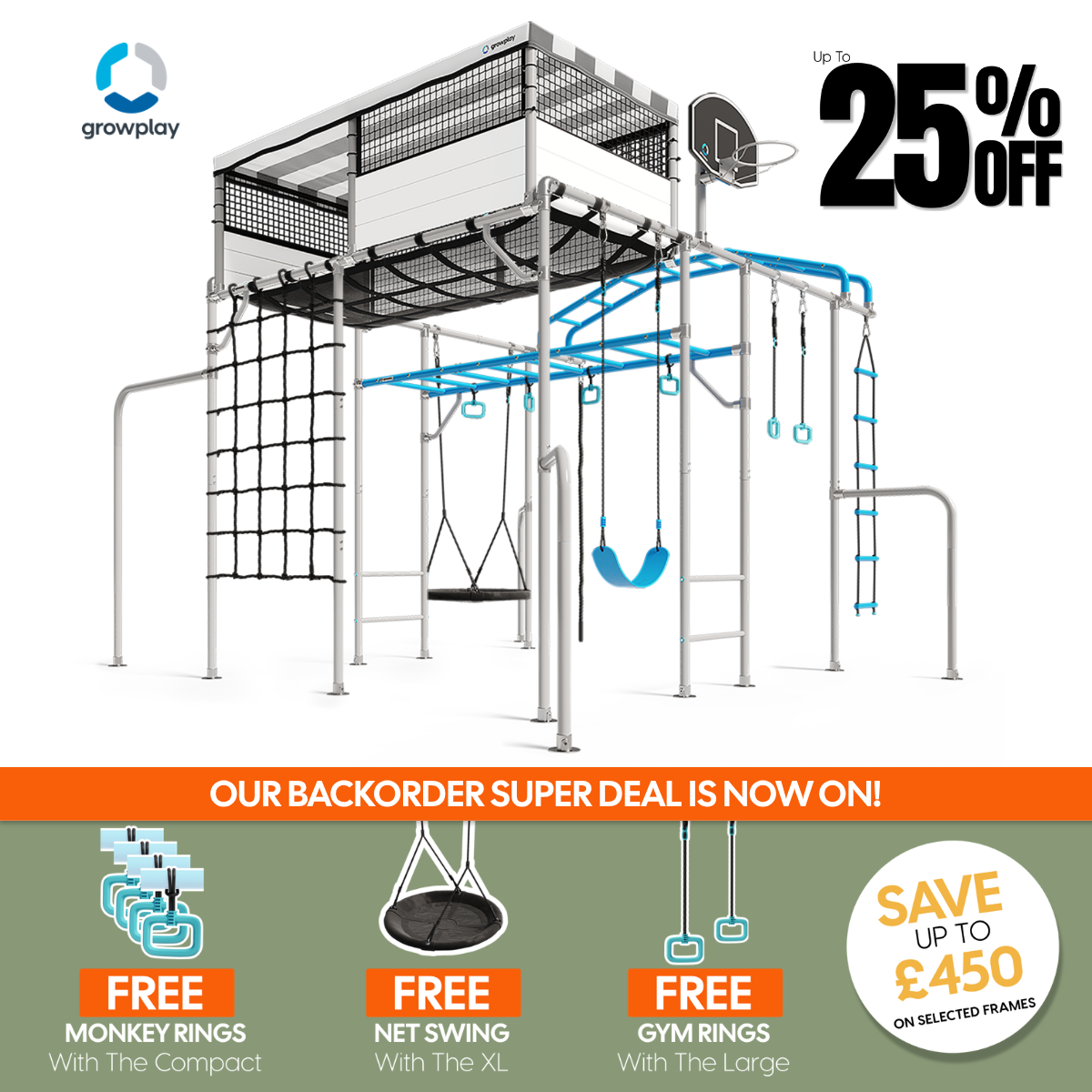 Growplay Monkey Bars Facebook ad from May 7, 2026