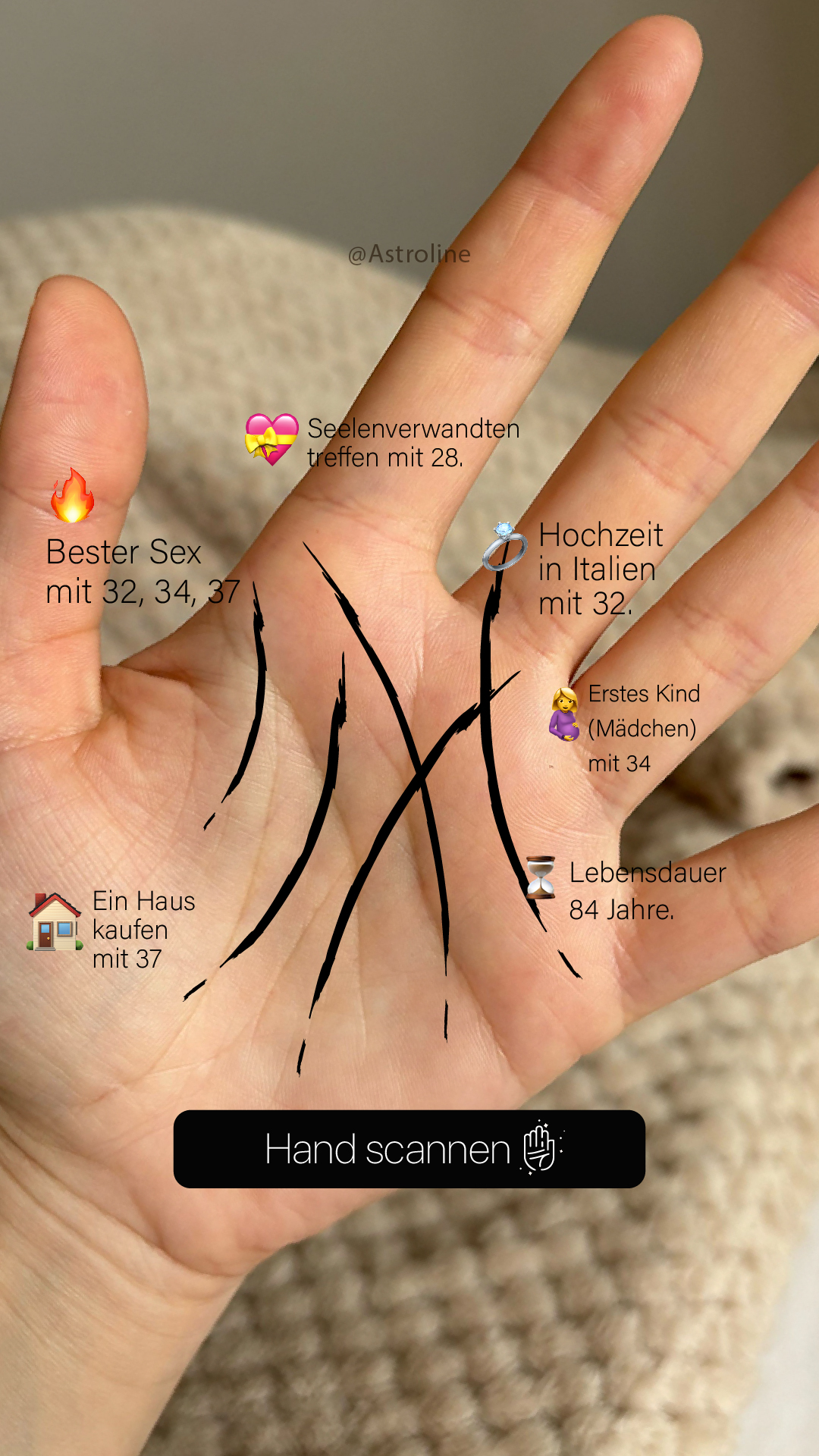 Palm reading insights Facebook ad