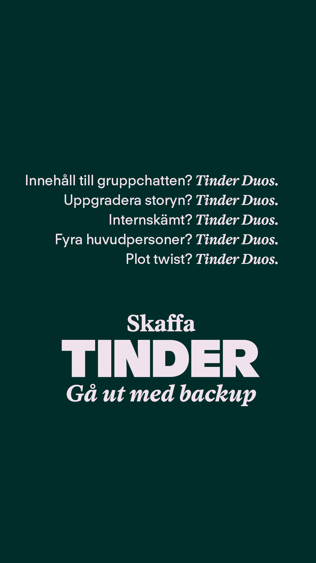 Tinder Facebook ad