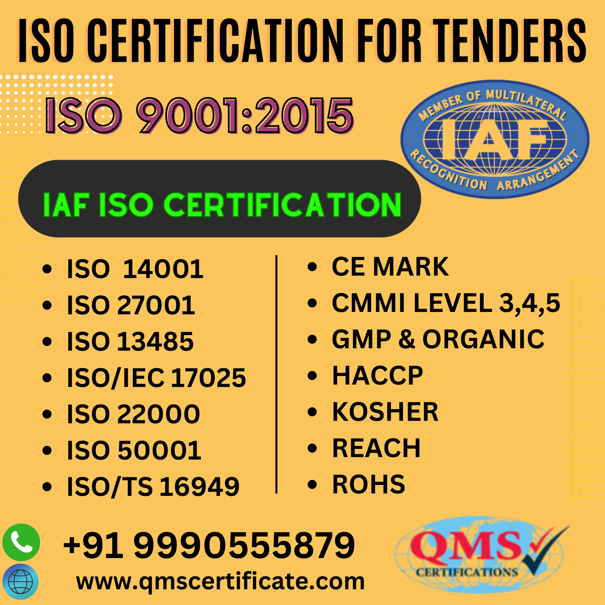 QMS Certificate Facebook ad: Chat with us